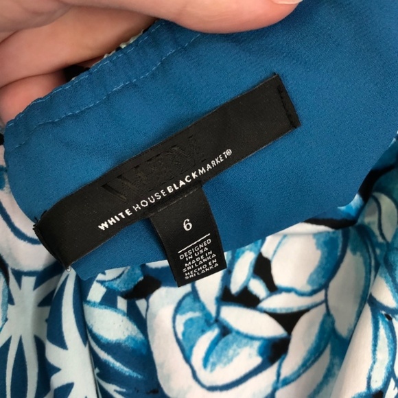 White House Black Market Halter Top Blue Size 6 - Picture 4 of 14